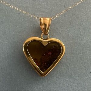 10k Gold Heart Pendant Necklace